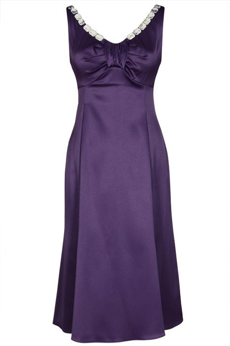 Dress FSU1033 DARK PLUM