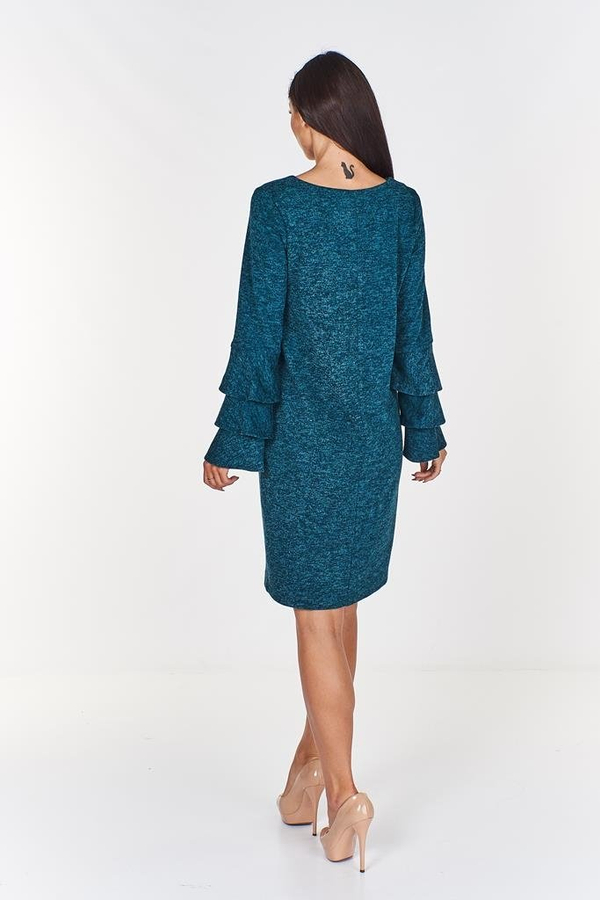 Sukienka FSU894 ZIELONY MORSKI  melanż