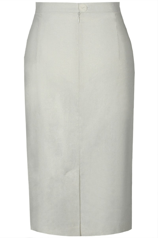 Spódnica FSP641 EKRI  złota nić