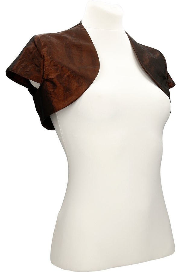 Bolerko FBL172 BRĄZOWO-MIEDZIANY  tafta