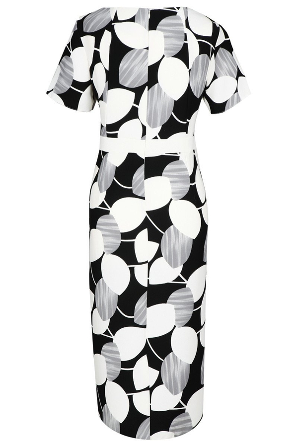 Sukienka FSU253 CZARNY SZARY JASNY