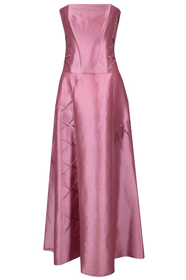 Sukienka FSU087 RÓŻOWY CIEMNY