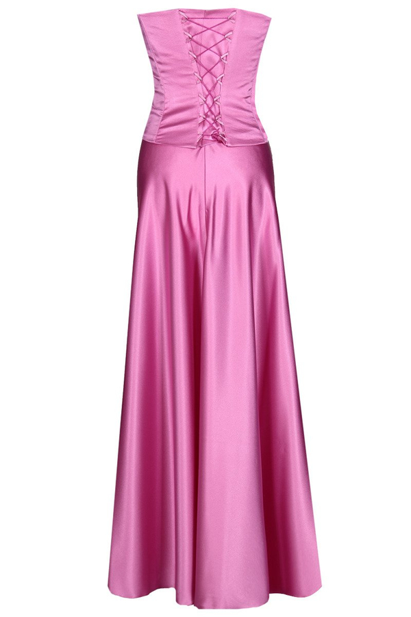 Sukienka FSU088 AMARANTOWY JASNY