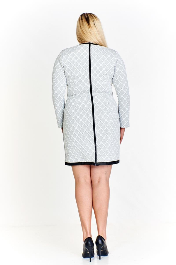 Sukienka FSU973 BIAŁY + CZARNY