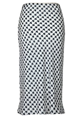 Spódnica FSP771 BIAŁY + GRANATOWY zygzag