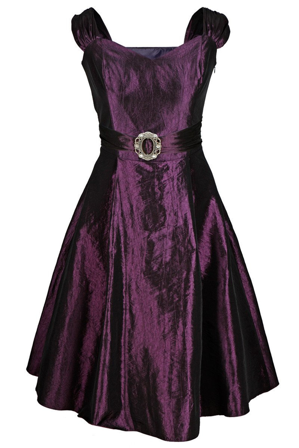 Sukienka FSU135 ŚLIWKOWY CIEMNY