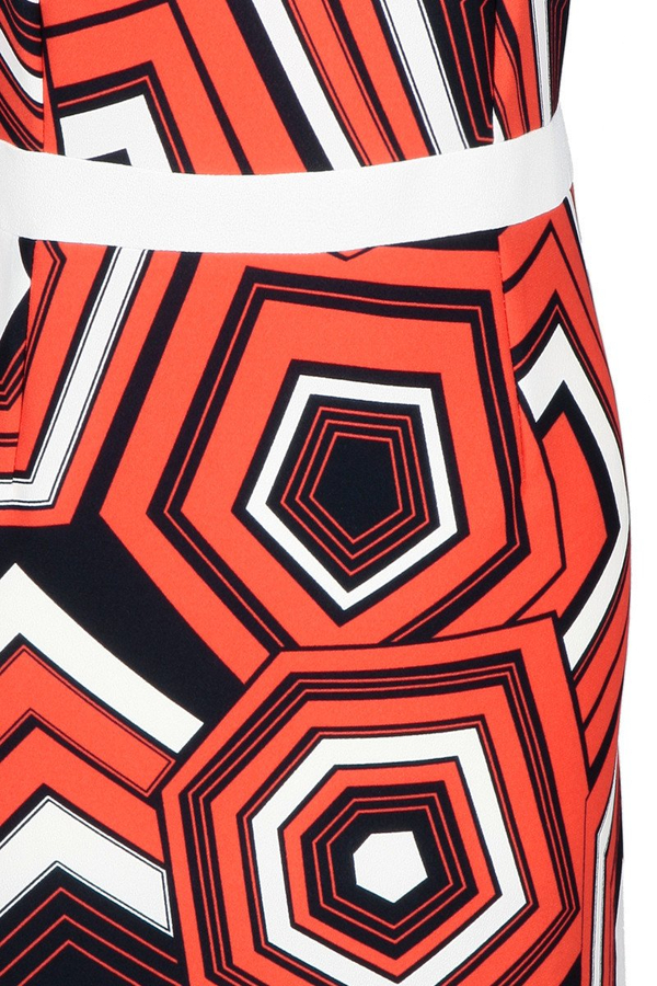 Sukienka FSU253 POMARAŃCZOWY MOCNY GRANAT