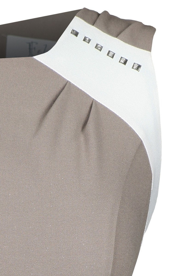 Sukienka FSU1083 BEŻOWY CIEMNY+EKRI