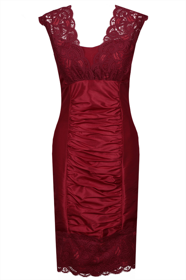 Sukienka FSU178 CZERWONY MOCNY