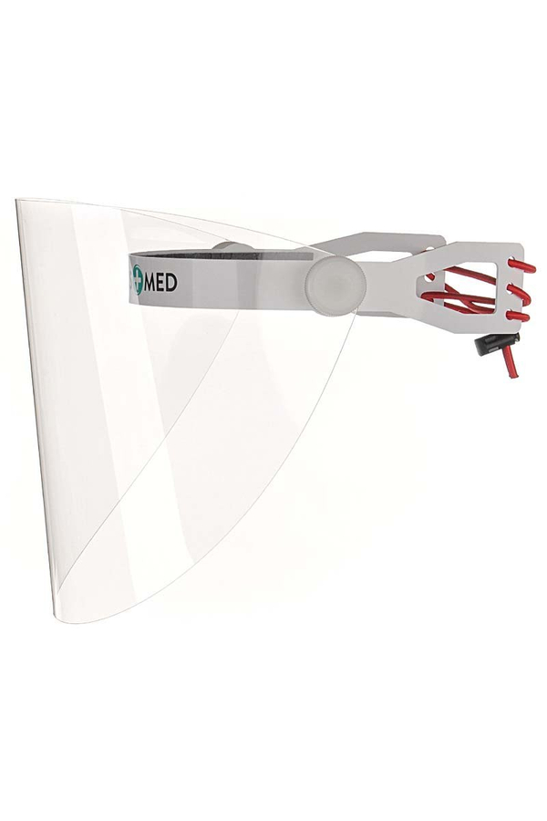 Pakiet 5 szt. Przyłbica ochronna uchylna wielokrotnego użytku CZERWONY