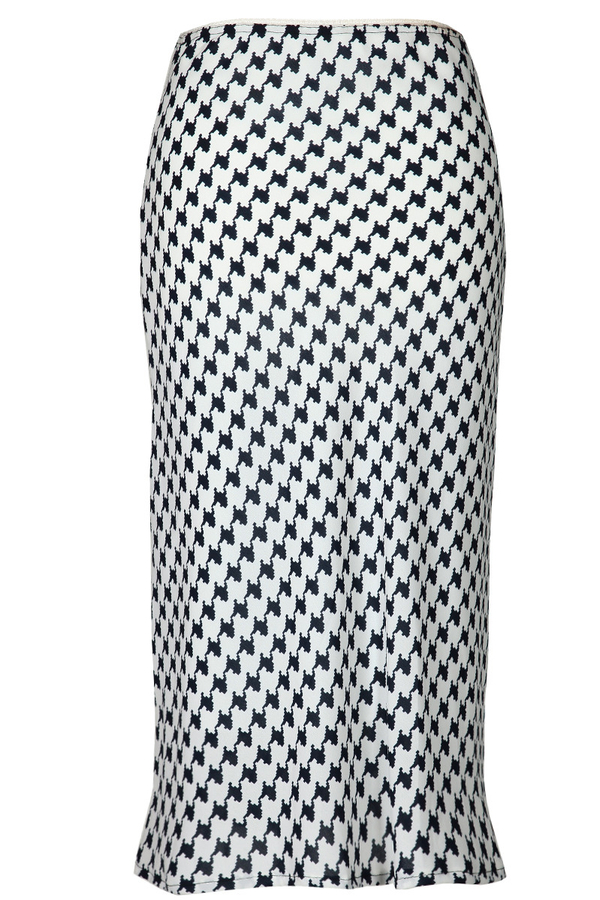 Spódnica FSP771 BIAŁY + GRANATOWY zygzag