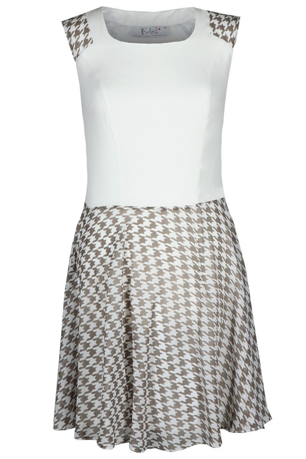 Sukienka FSU357 EKRI BEŻOWY