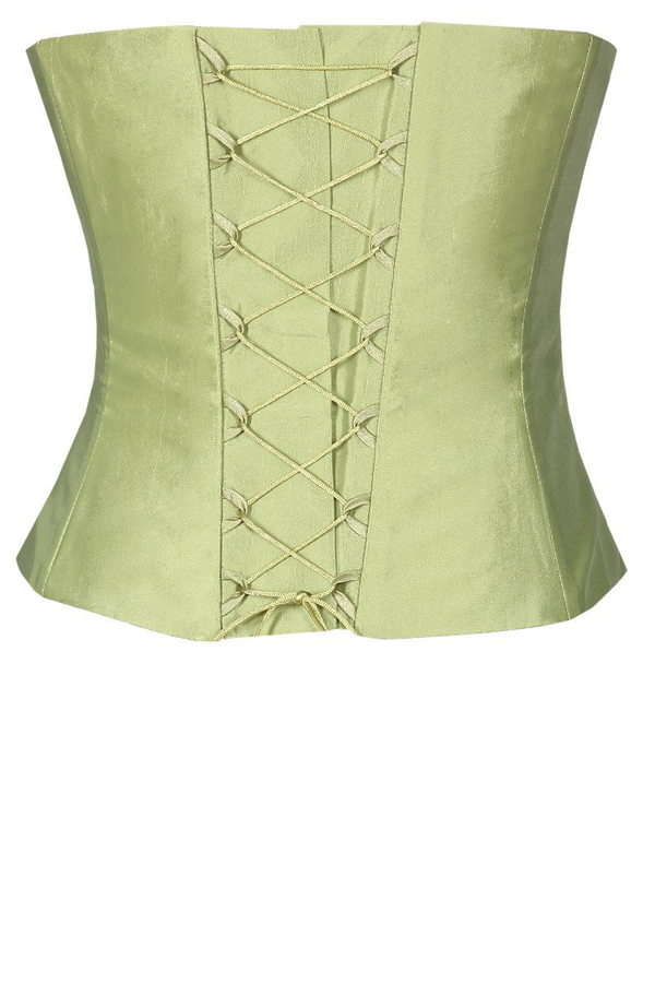 Gorset FGR042 ZIELONY tafta