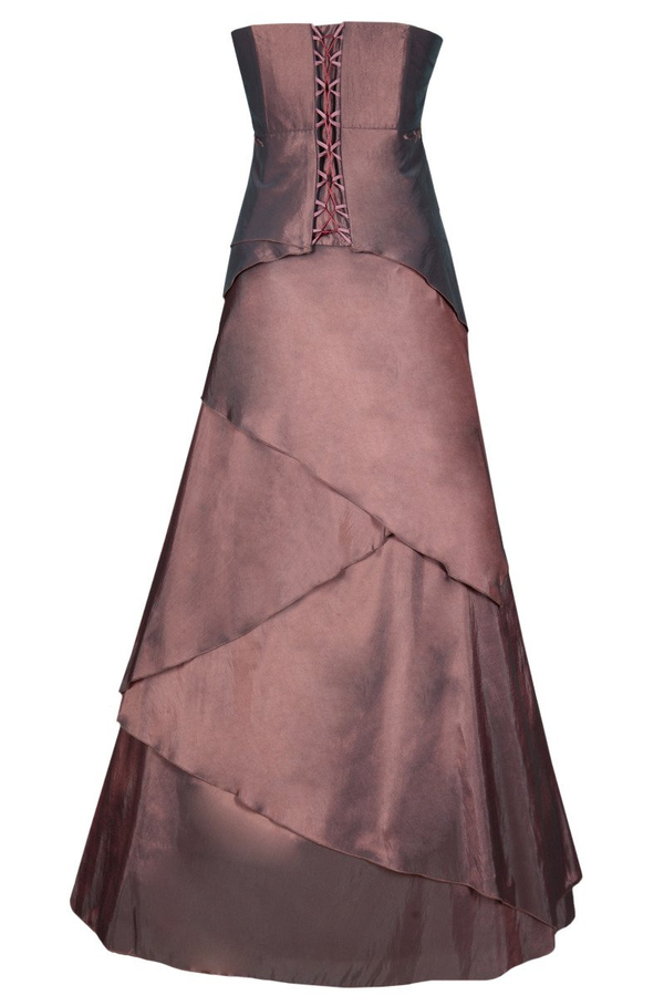 Sukienka FSU072 MIEDZIANO-RÓŻOWY