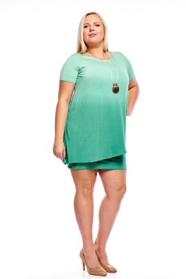 Sukienka FSU1001 ZIELONY ombre