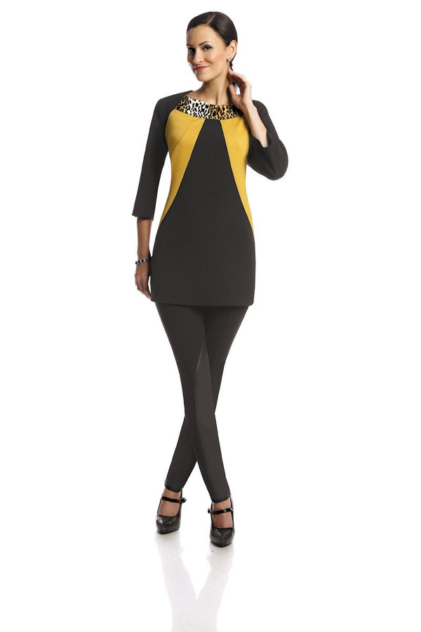 Tunic FTU305 BLACK MUSTARD