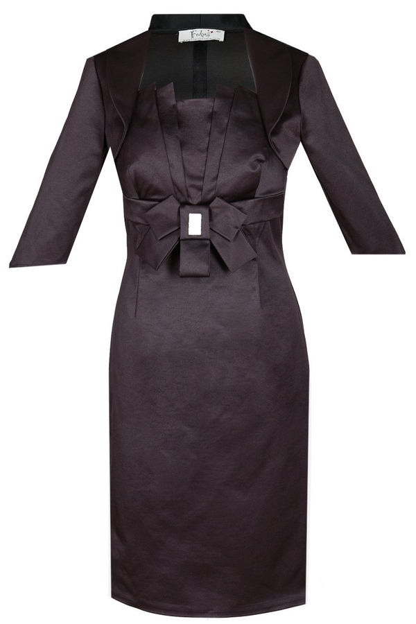 Sukienka FSU201 ŚLIWKOWY CIEMNY