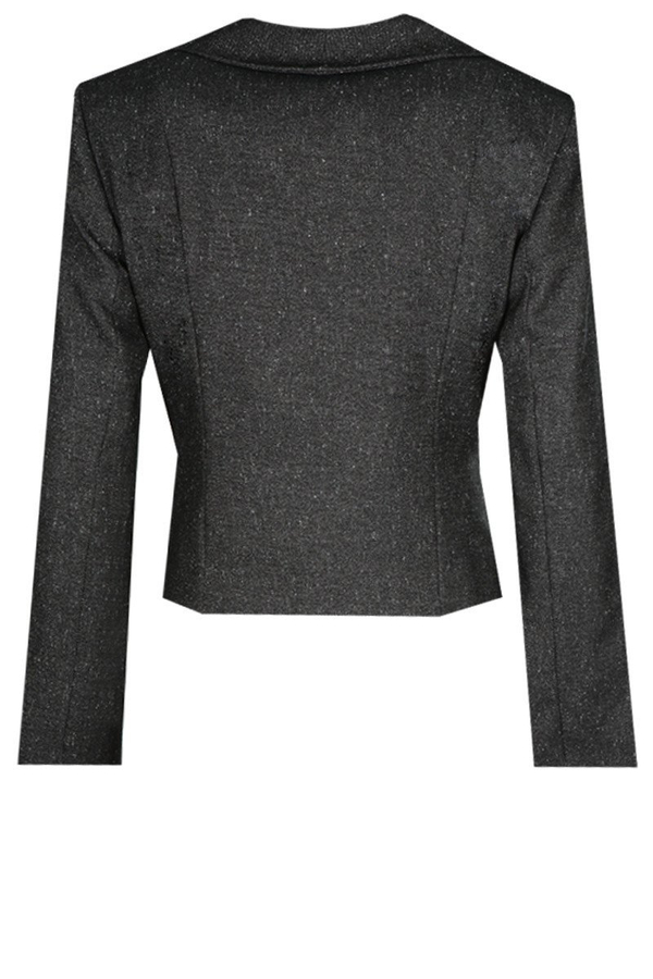 Żakiet FZA458 CZARNY+BRĄZOWY