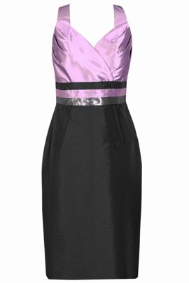 Sukienka FSU191 CZARNY AMARANT ŚREDNI