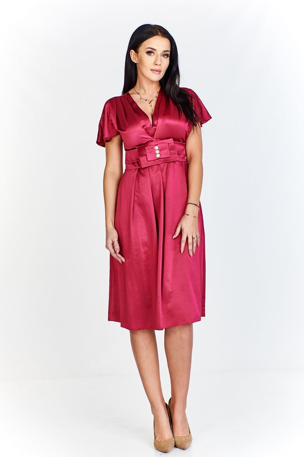 Sukienka FSU1109 AMARANTOWY ŚREDNI