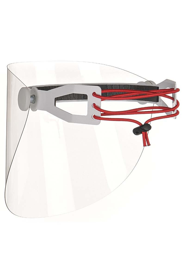 Pakiet 5 szt. Przyłbica ochronna uchylna wielokrotnego użytku CZERWONY