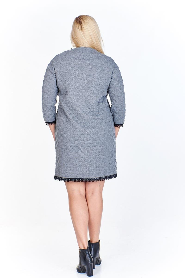 Sukienka FSU966 SZARY JASNY