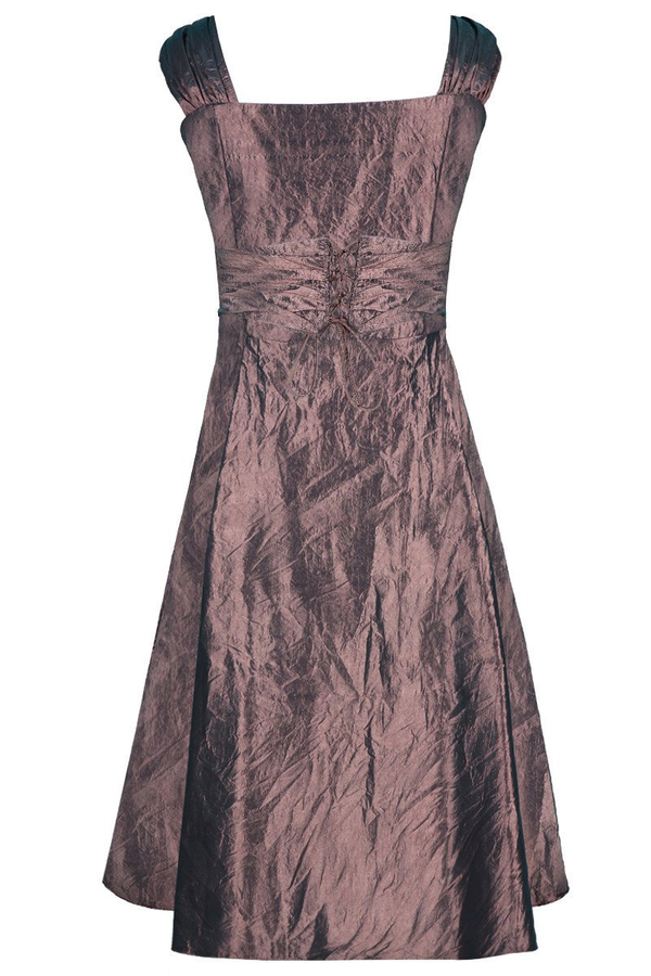 Sukienka FSU135 MIEDZIANO-RÓŻOWY