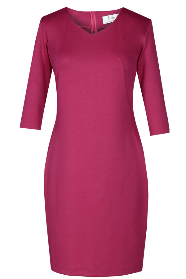 Sukienka FSU769 AMARANTOWY ŚREDNI