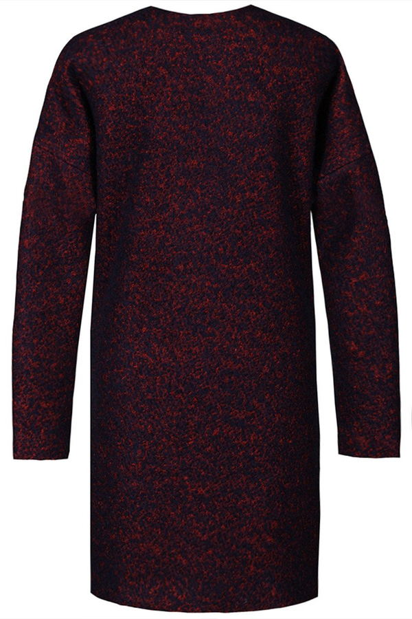 Płaszcz FPL785 CZERWONO+GRANATOWY melanż