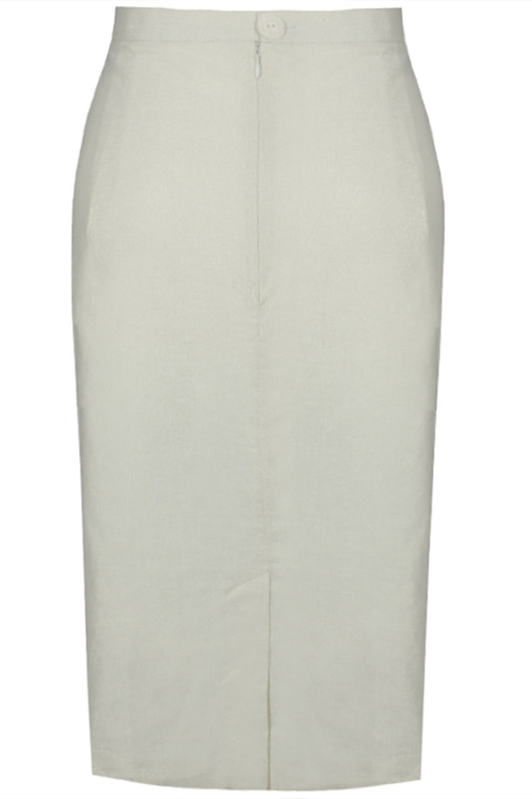 Spódnica FSP641 EKRI CIEMNE złota nić