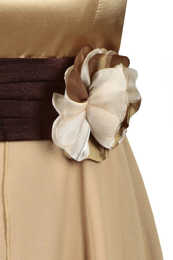 Sukienka FSU184 PIASKOWY CIEMNY