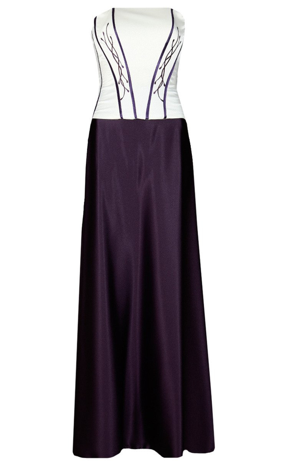 Sukienka FSU133 ŚLIWKOWY CIEMNY