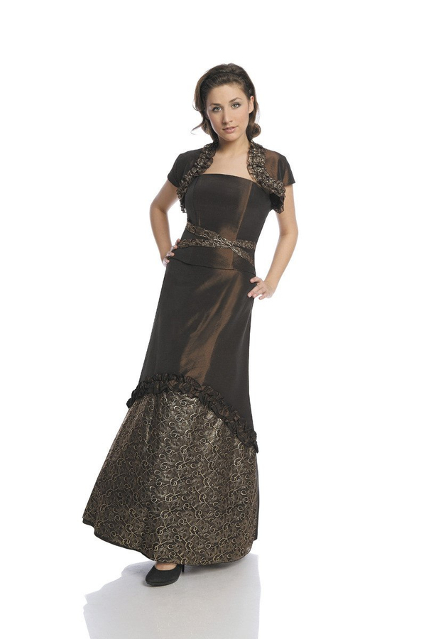 Sukienka FSU103 CZEKOLADOWY CIEMNY