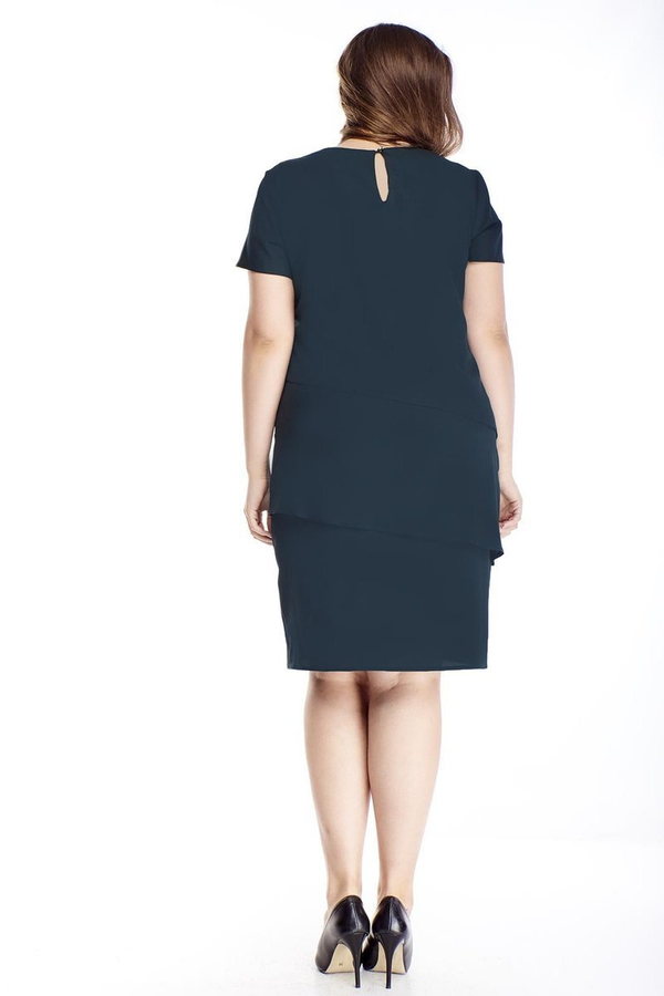 Sukienka FSU1115 ZIELONY CIEMNY gładki