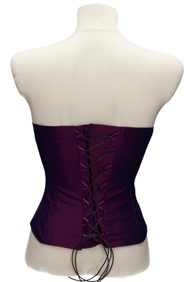 Gorset FGR042 PURPUROWY  tafta