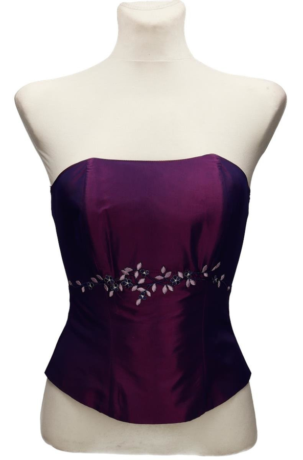 Gorset FGR042 PURPUROWY  tafta