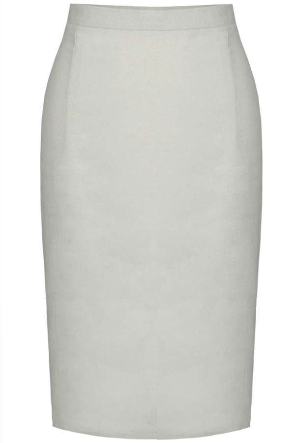 Spódnica FSP641 EKRI  złota nić