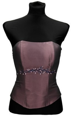 Gorset FGR042 ŚLIWKOWY tafta