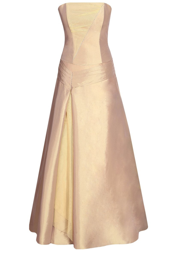 Sukienka FSU084 ZŁOTY ŚREDNI