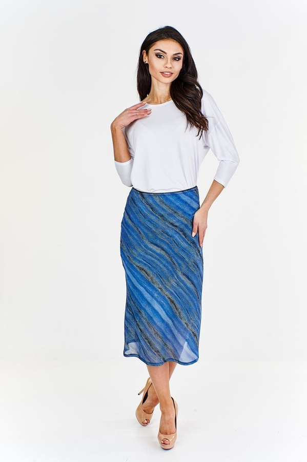 Spódnica FSP771 NIEBIESKI CIEMNY