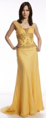 Suknia FSU716 ZŁOTY