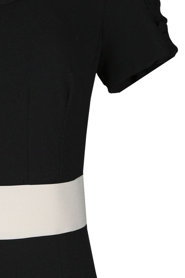 Sukienka FSU342 CZARNY BEŻOWY