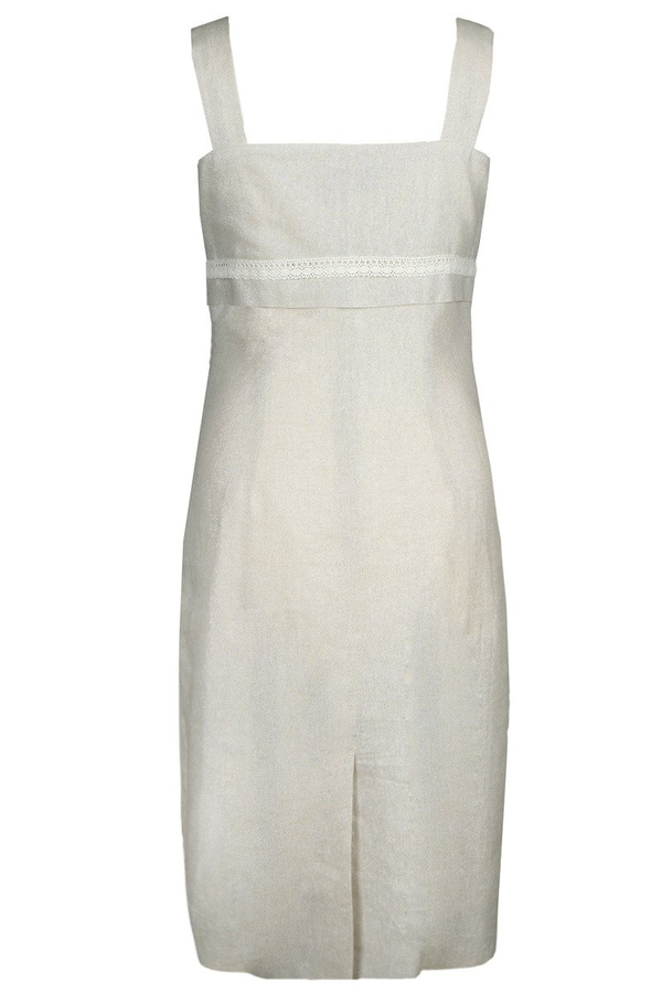 Sukienka FSU926 EKRI + SREBRNA NIĆ