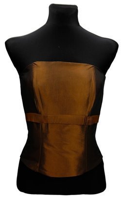 Gorset FGR082 ZŁOTO CIEMNE tafta