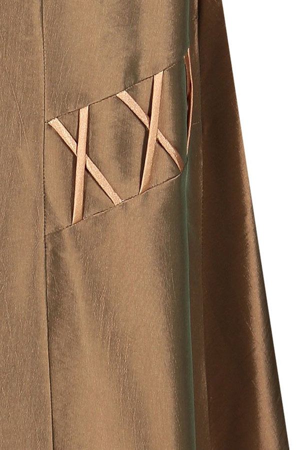 Sukienka FSU087 MIEDZIANO ZIELONY