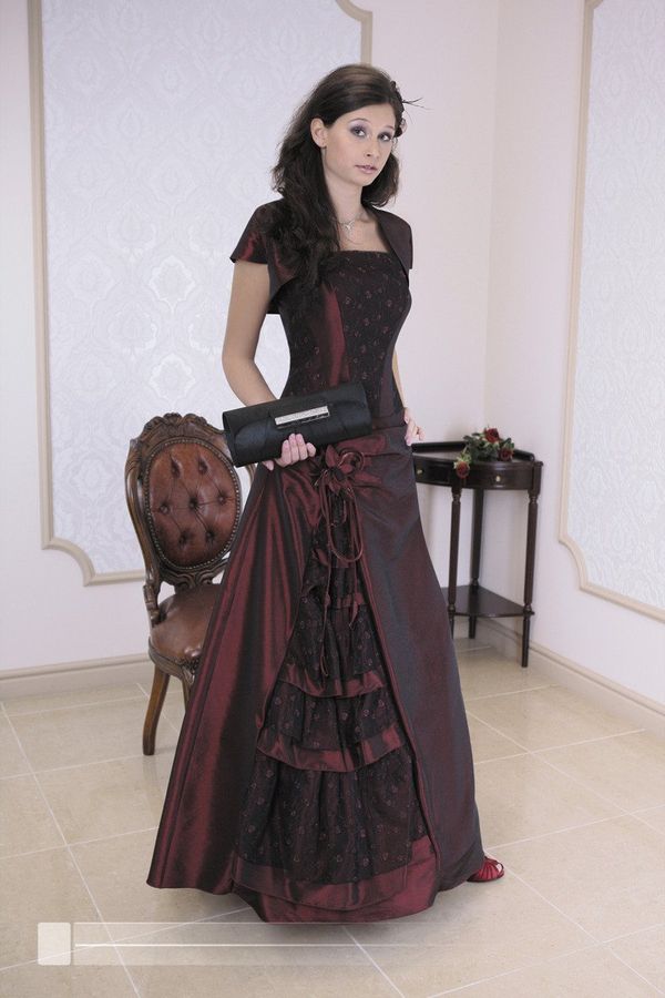 Sukienka FSU085 BORDOWY