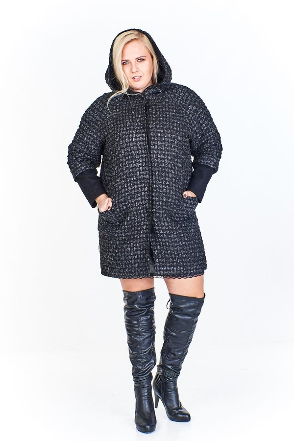 Płaszcz FPL968 CZARNY