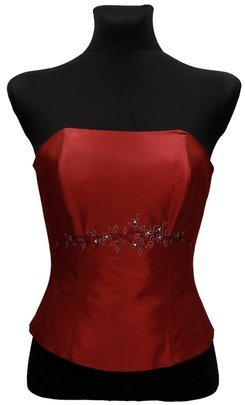 Gorset FGR042 CZERWONY MOCNY tafta