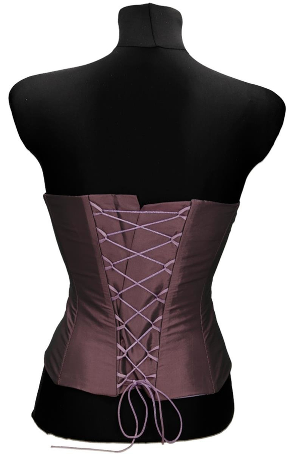 Gorset FGR042 ŚLIWKOWY tafta