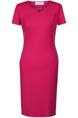 Sukienka FSU869  AMARANTOWY ŚREDNI